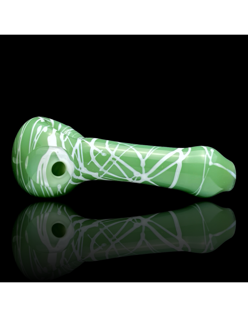 Koy Glass Jade Green Splatter Pipe Koy Glass