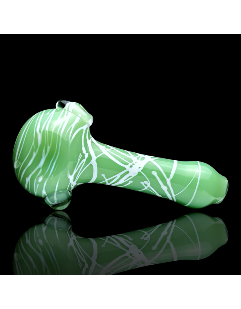 Koy Glass Jade Green Splatter Pipe Koy Glass