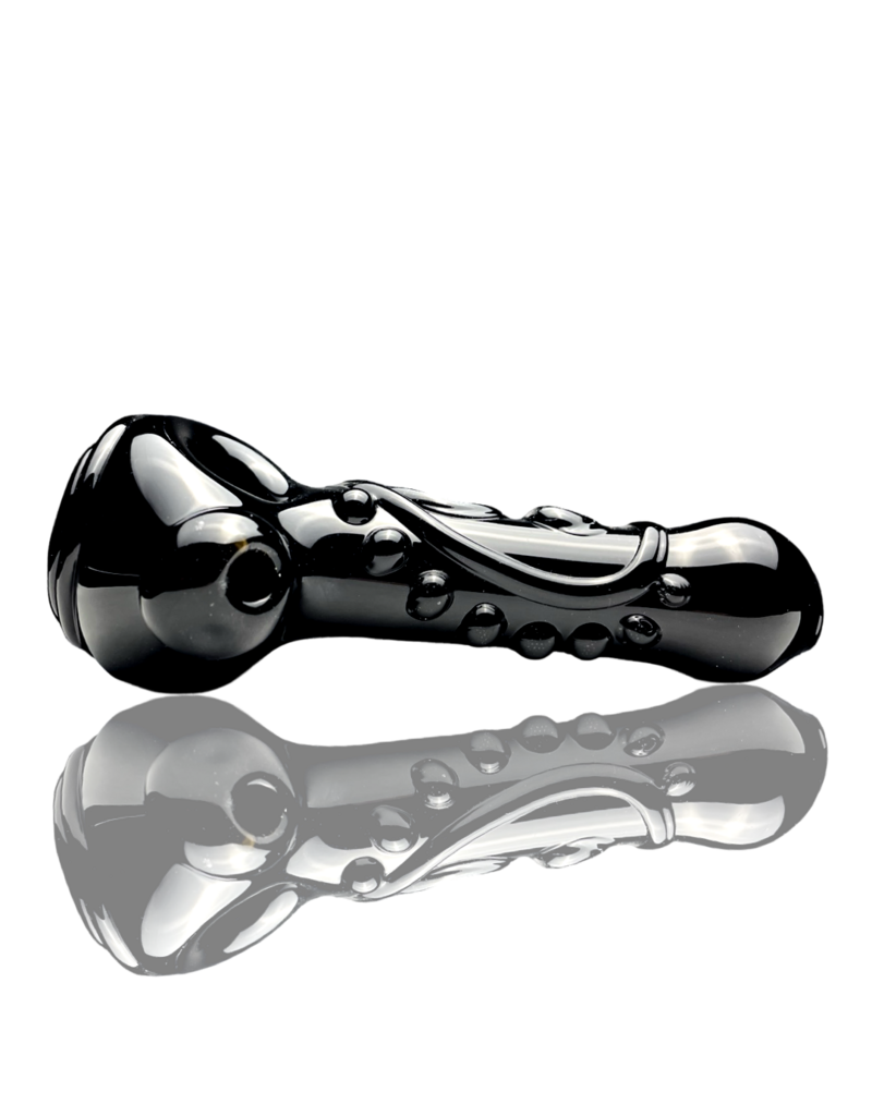 Black Scroll Pipe Koy Glass