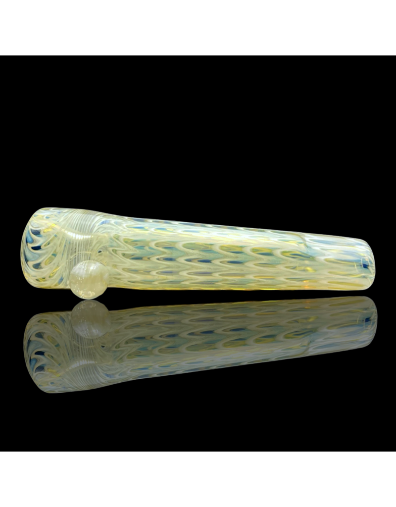 White Raked Fume Hitter Chillum Travy Buddy