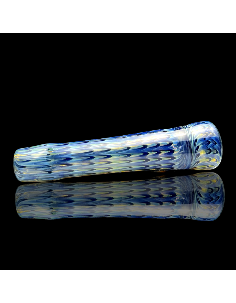 Blue Raked Fume Hitter Chillum Travy Buddy