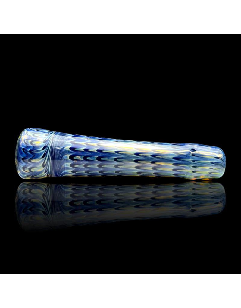 Blue Raked Fume Hitter Chillum Travy Buddy