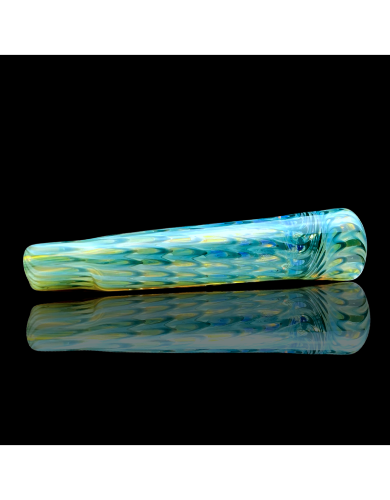 Aqua Raked Fume Hitter Chillum Travy Buddy