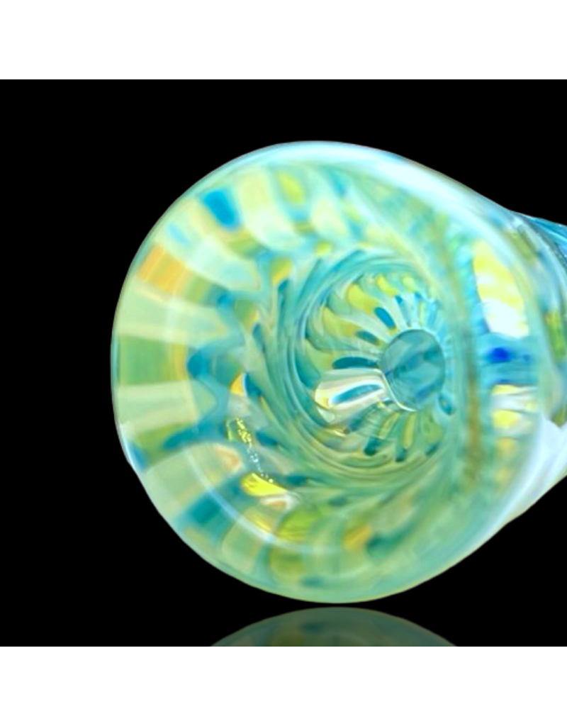 Aqua Raked Fume Hitter Chillum Travy Buddy