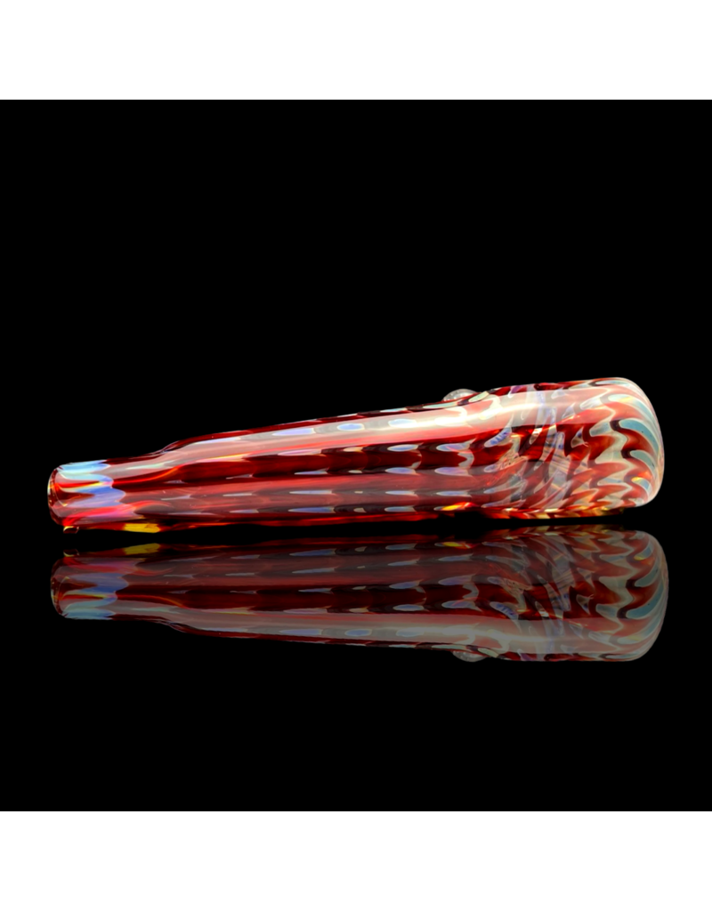 Red Raked Fume Hitter Chillum Travy Buddy