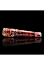 Red Raked Fume Hitter Chillum Travy Buddy