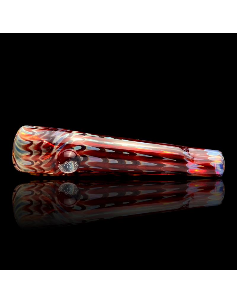 Red Raked Fume Hitter Chillum Travy Buddy