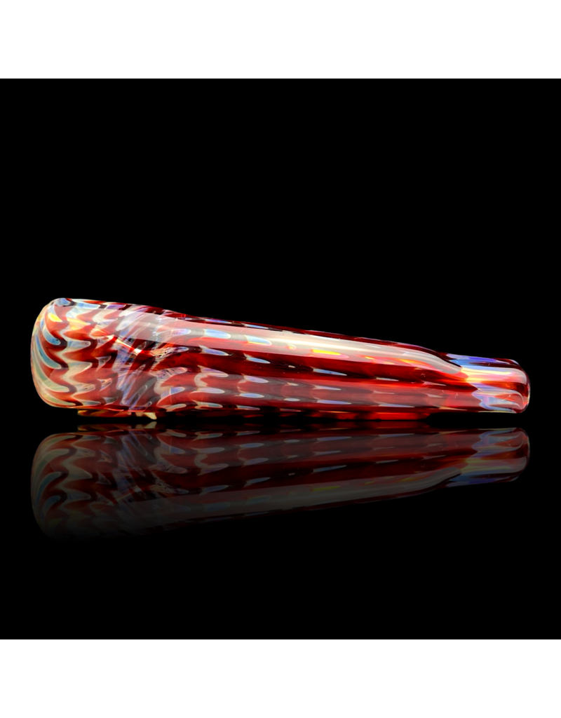 Red Raked Fume Hitter Chillum Travy Buddy