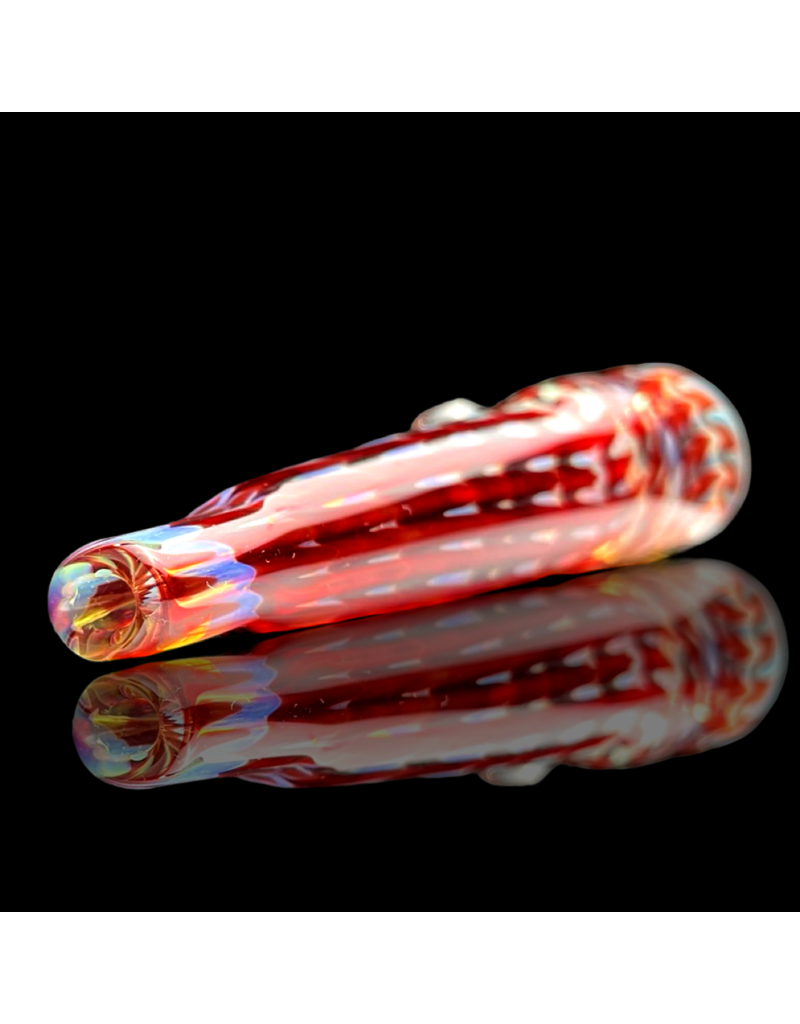 Red Raked Fume Hitter Chillum Travy Buddy