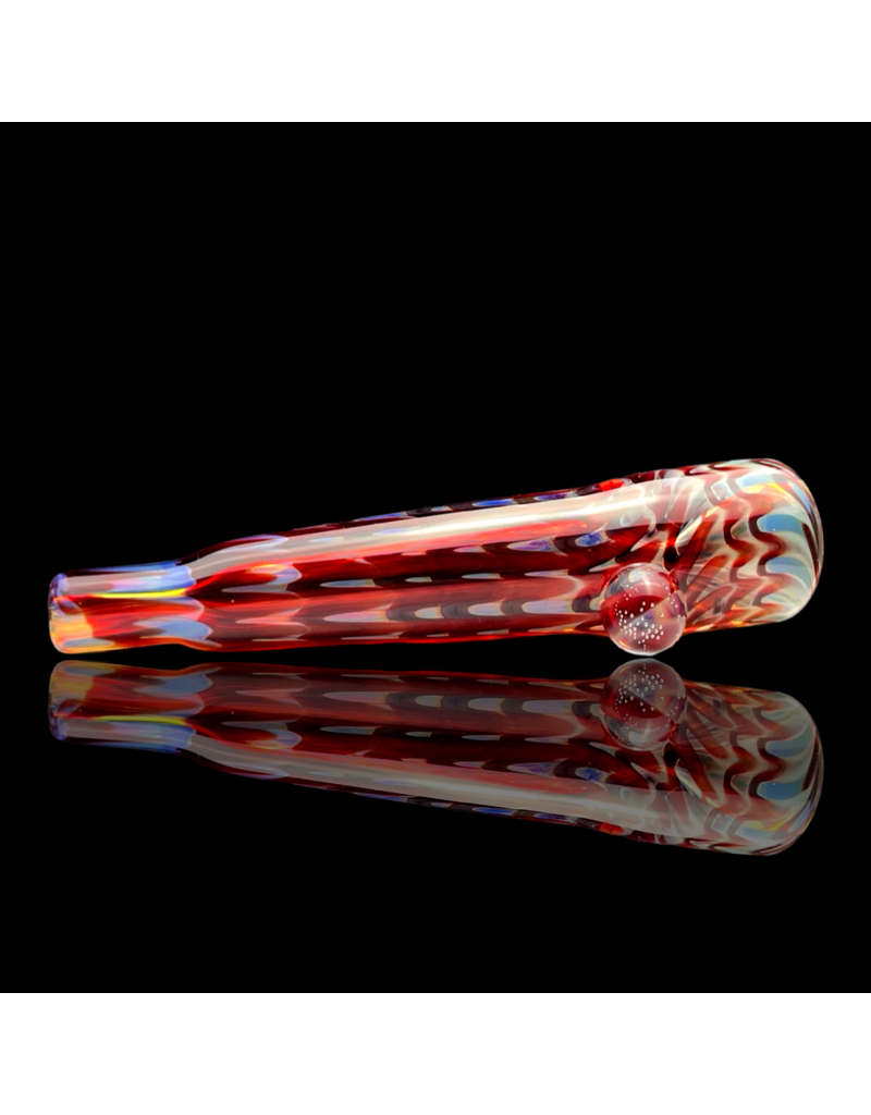 Red Raked Fume Hitter Chillum Travy Buddy