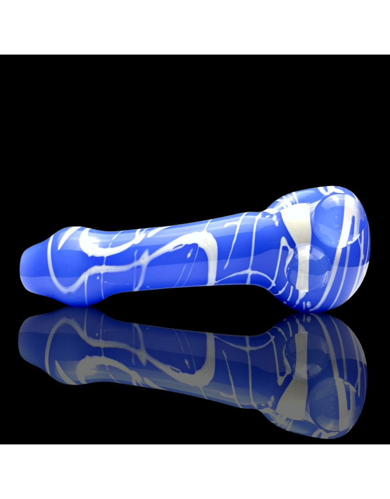 Koy Glass Milky Blue Splatter Pipe Koy Glass