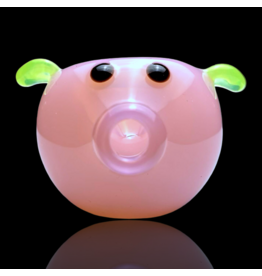 Sugar Matty Milky Pink w/ Green Pig Pipe Sugar Mattys