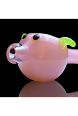 Sugar Matty Milky Pink w/ Green Pig Pipe Sugar Mattys