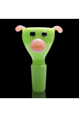 Sugar Matty 14mm Milky Green Pig Slide Sugar Mattys