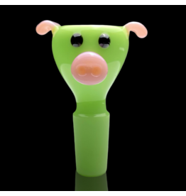 Sugar Matty 14mm Milky Green Pig Slide Sugar Mattys