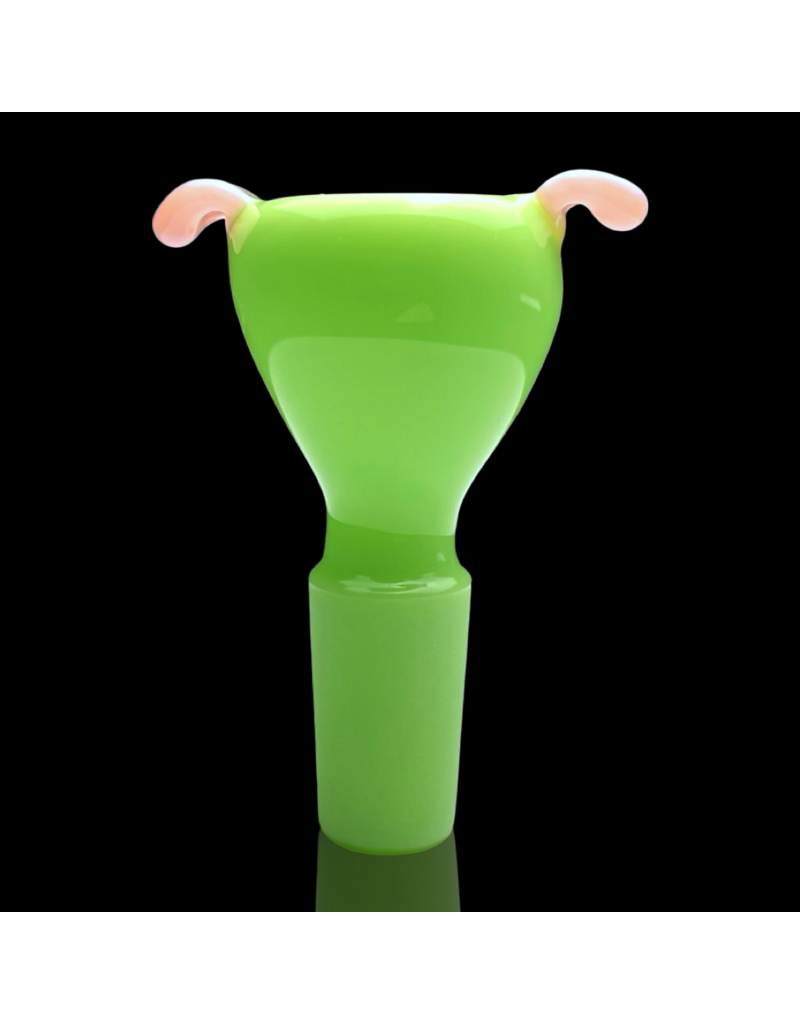 Sugar Matty 14mm Milky Green Pig Slide Sugar Mattys