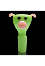 Sugar Matty 14mm Milky Green Pig Slide Sugar Mattys