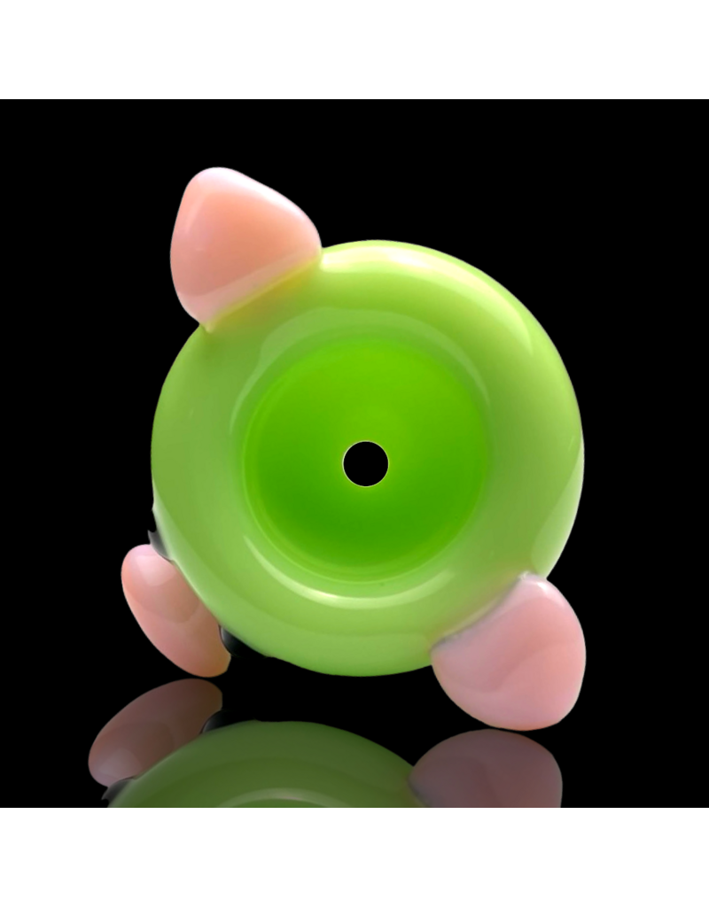 Sugar Matty 14mm Milky Green Pig Slide Sugar Mattys
