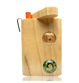 Spiral Cabochon Lens Dugout with Poker Steve's Dank Pipes