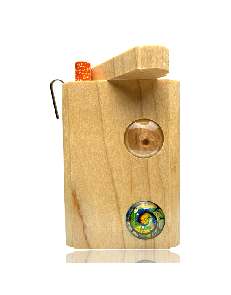 Spiral Cabochon Lens Dugout with Poker Steve's Dank Pipes