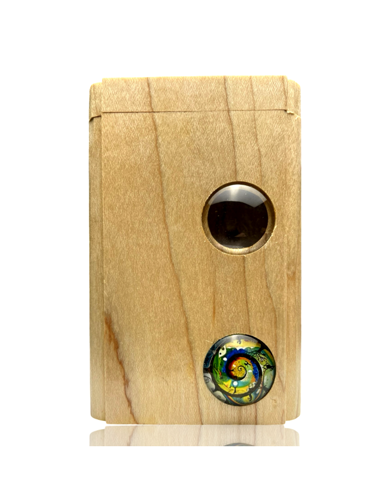 Spiral Cabochon Lens Dugout with Poker Steve's Dank Pipes