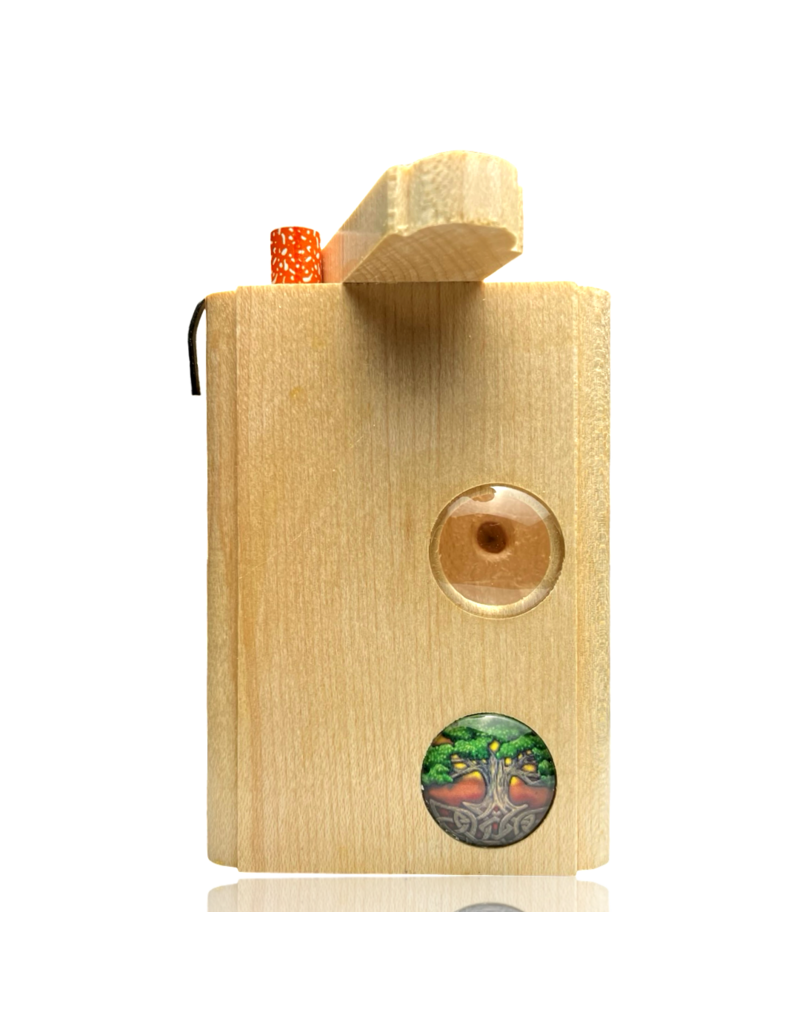 Tree of Life Cabochon Lens Dugout with Poker Steve's Dank Pipes