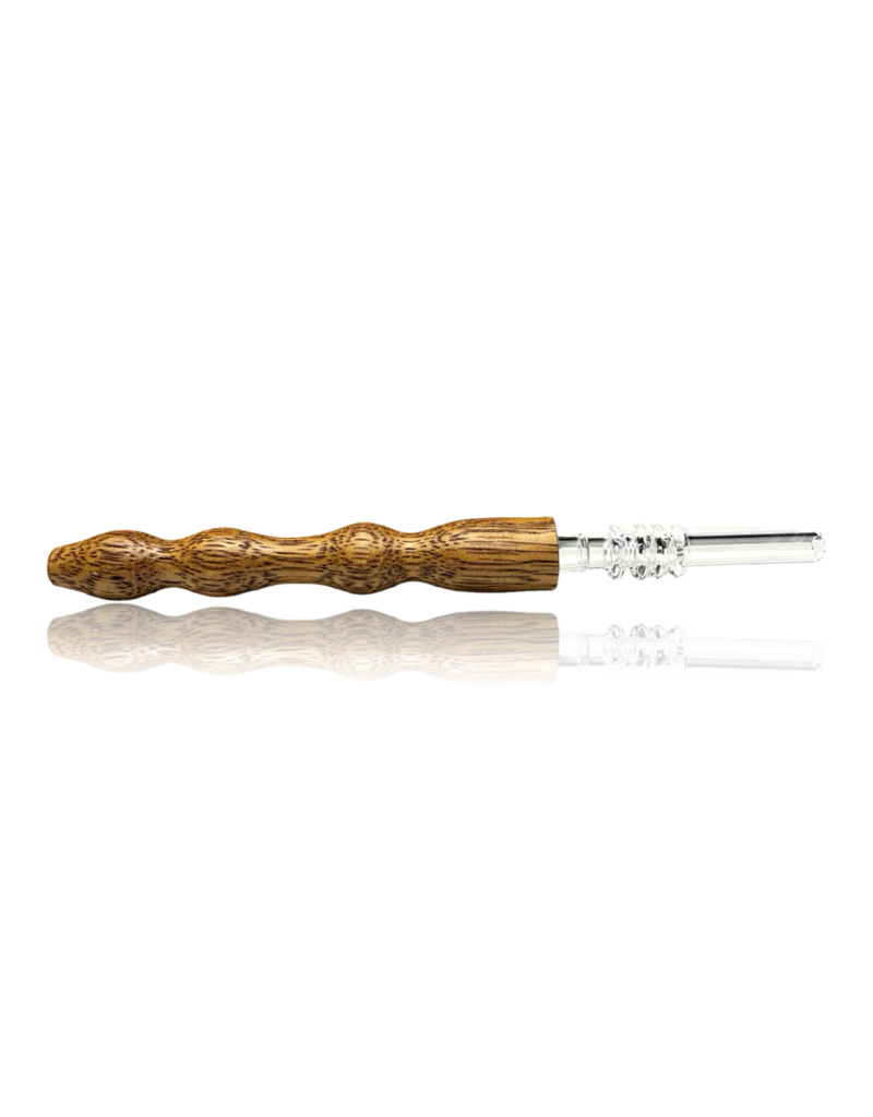 South American Tornillo Nectar Straw with Quartz Tip Steve's Dank Pipes