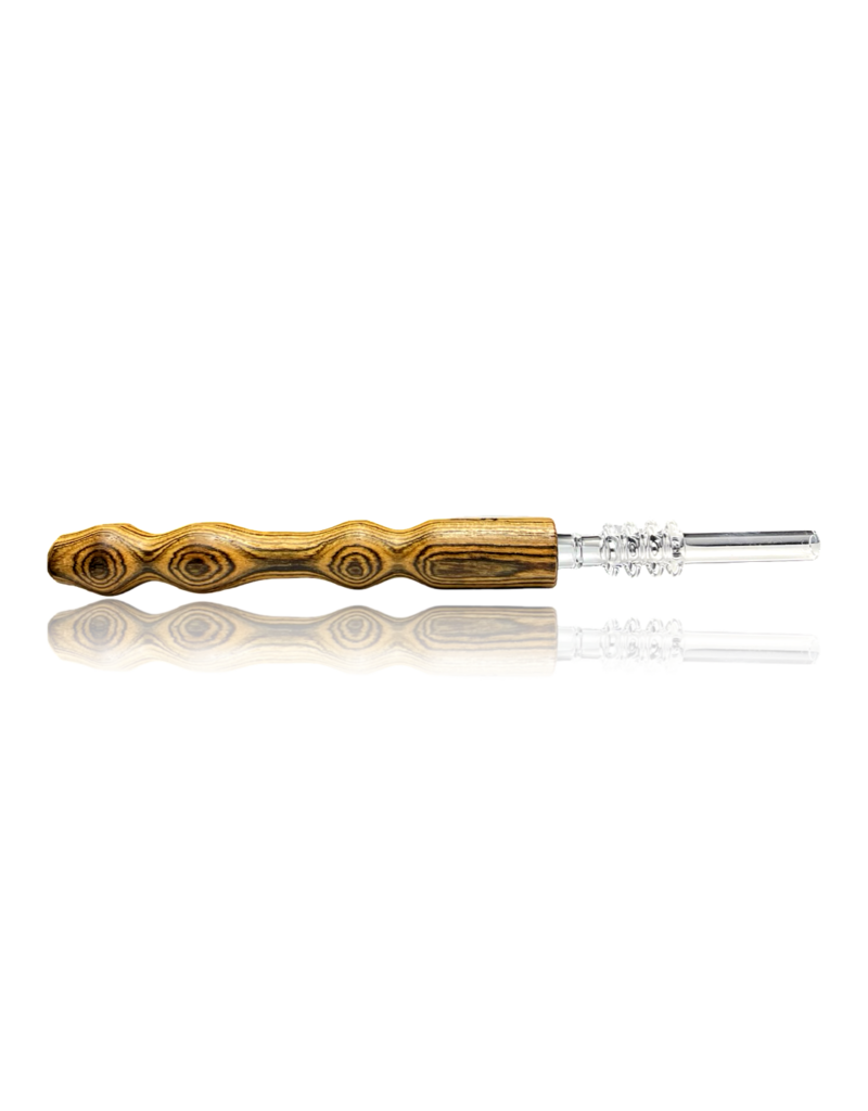 Brazilian Bocote Nectar Straw with Quartz Tip Steve's Dank Pipes