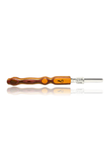 Orange, Cherry & Woodgrain Nectar Straw with Quartz Tip Steve's Dank Pipes