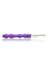 Pink & Blue Woodgrain Nectar Straw with Quartz Tip Steve's Dank Pipes