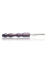 Purple & Charcoal Woodgrain Nectar Straw with Quartz Tip Steve's Dank Pipes
