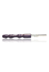Purple & Charcoal Woodgrain Nectar Straw with Quartz Tip Steve's Dank Pipes
