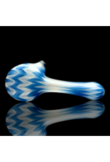 Witch DR Blue Spruce & Star White Chevron Sag Pipe Engelmann Glass