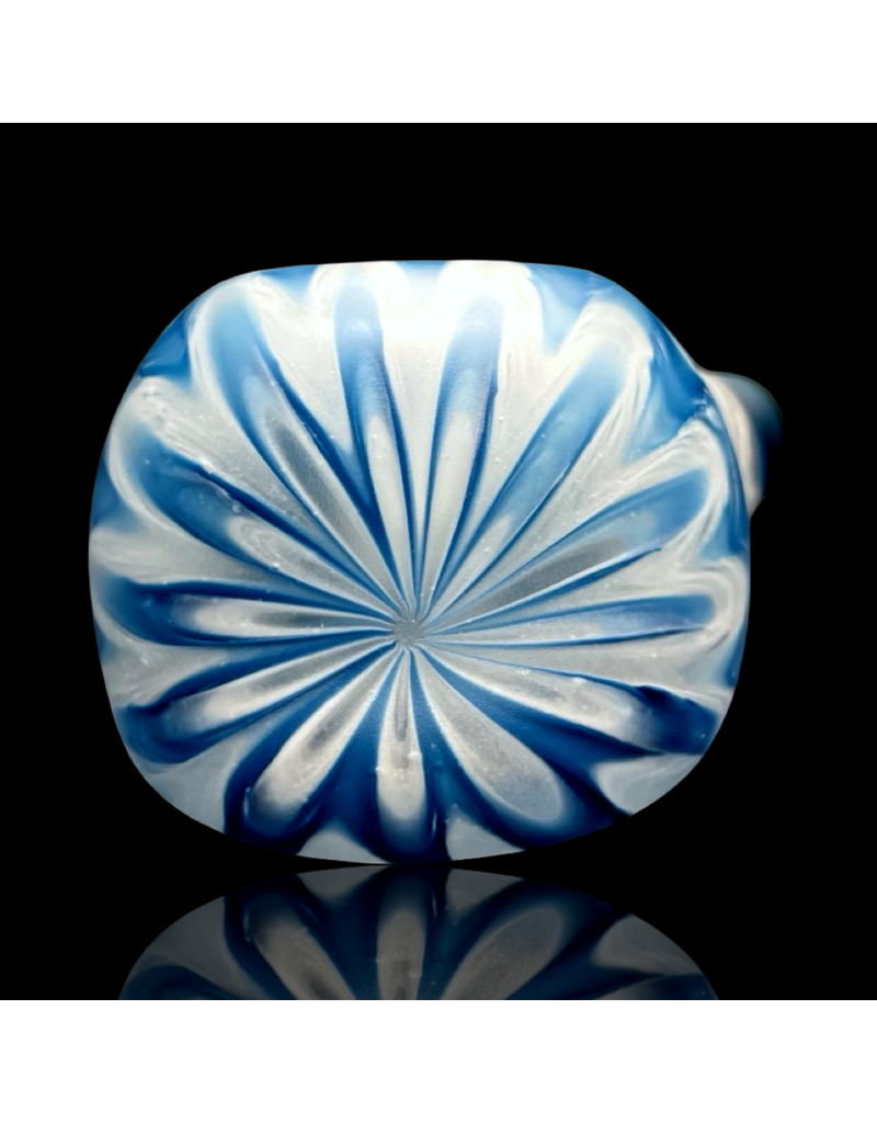 Witch DR Blue Spruce & Star White Chevron Sag Pipe Engelmann Glass