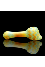 Witch DR Butterscotch & Agua Azul Chevron Sag Pipe Engelmann Glass