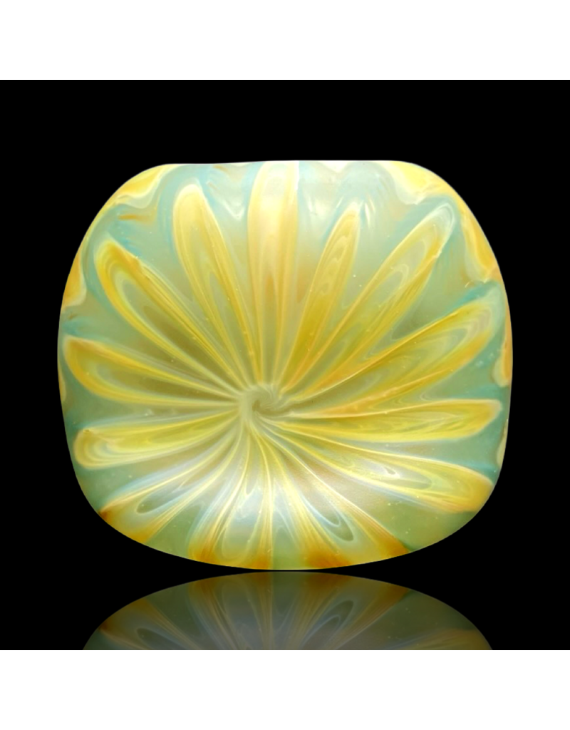 Witch DR Butterscotch & Agua Azul Chevron Sag Pipe Engelmann Glass