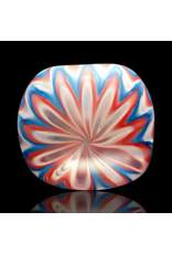 Witch DR Cherry, Blue Spruce & Star White Chevron Sag Pipe Engelmann Glass