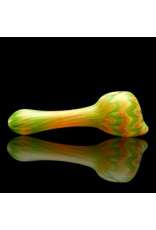 Witch DR Caramel & Forest Green Chevron Sag Pipe Engelmann Glass