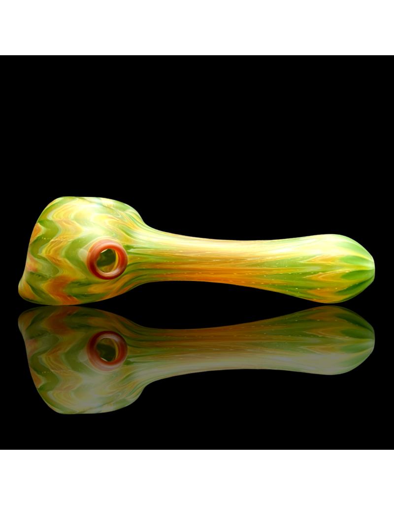 Witch DR Caramel & Forest Green Chevron Sag Pipe Engelmann Glass