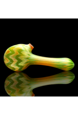Witch DR Caramel & Forest Green Chevron Sag Pipe Engelmann Glass