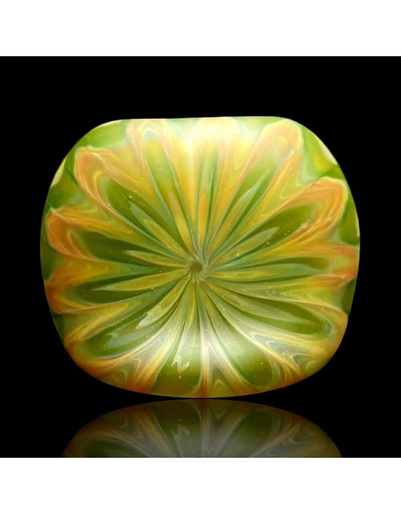 Witch DR Caramel & Forest Green Chevron Sag Pipe Engelmann Glass