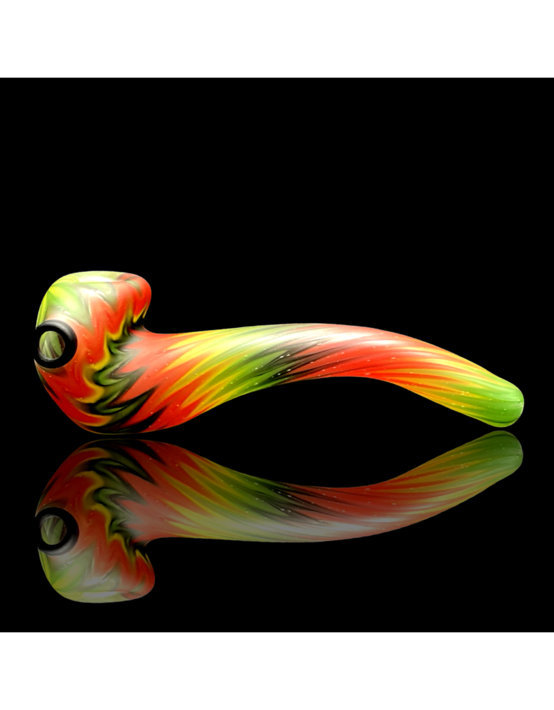 Witch DR Forest Green, Canary, Cherry & Glaxay Chevron Frodo Engelmann Glass