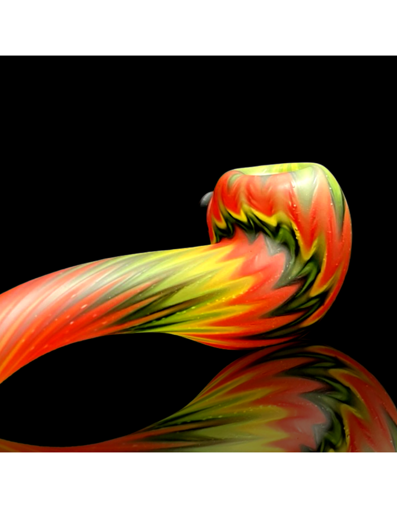 Witch DR Forest Green, Canary, Cherry & Glaxay Chevron Frodo Engelmann Glass