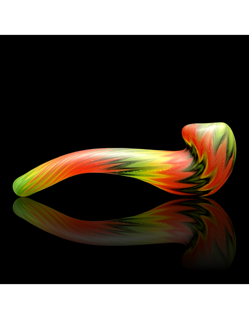 Witch DR Forest Green, Canary, Cherry & Glaxay Chevron Frodo Engelmann Glass