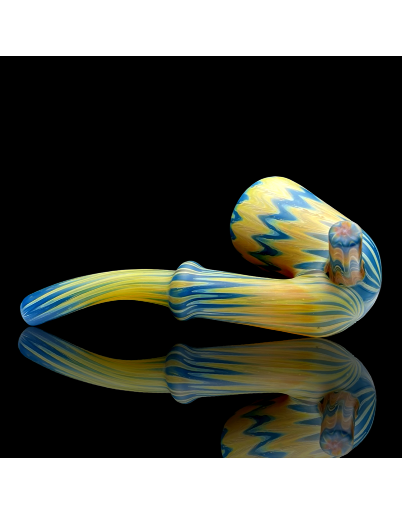 Witch DR Blue Spruce & Butterscotch Chevron Sherlock Engelmann Glass