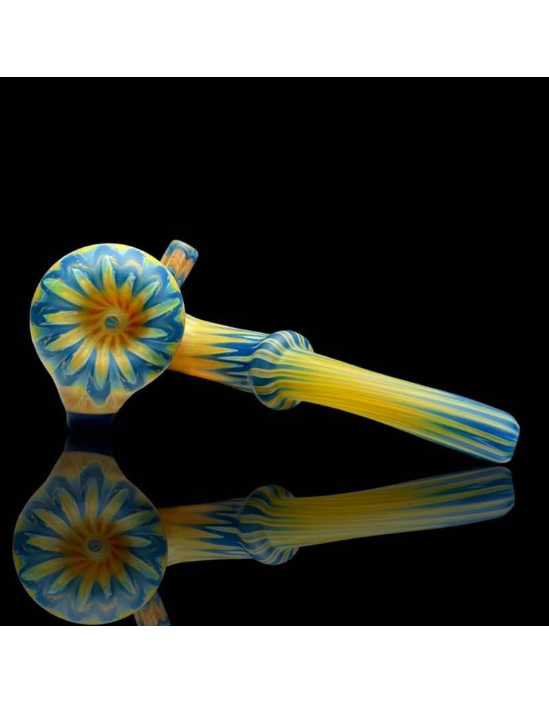 Witch DR Blue Spruce & Butterscotch Chevron Sherlock Engelmann Glass