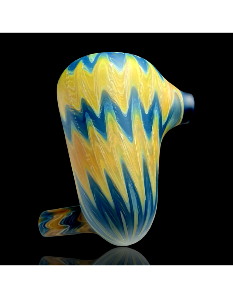 Witch DR Blue Spruce & Butterscotch Chevron Sherlock Engelmann Glass