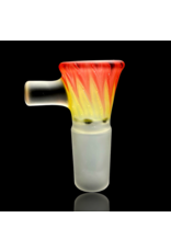 Witch DR Canary Yellow, Cherry & Galaxy Chevron 18mm Slide Engelmann Glass