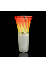 Witch DR Canary Yellow, Cherry & Galaxy Chevron 18mm Slide Engelmann Glass