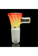 Witch DR Canary Yellow, Cherry & Galaxy Chevron 18mm Slide Engelmann Glass